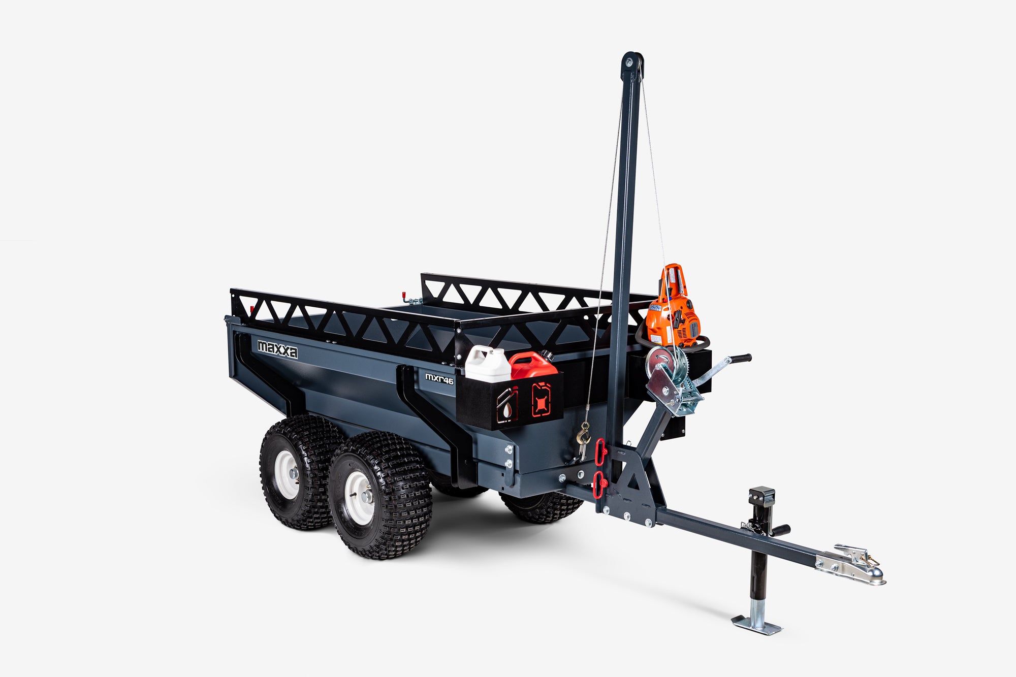 Remorque utilitaire robuste pour VTT et ATV, Maxxa MXR46, vue de côté