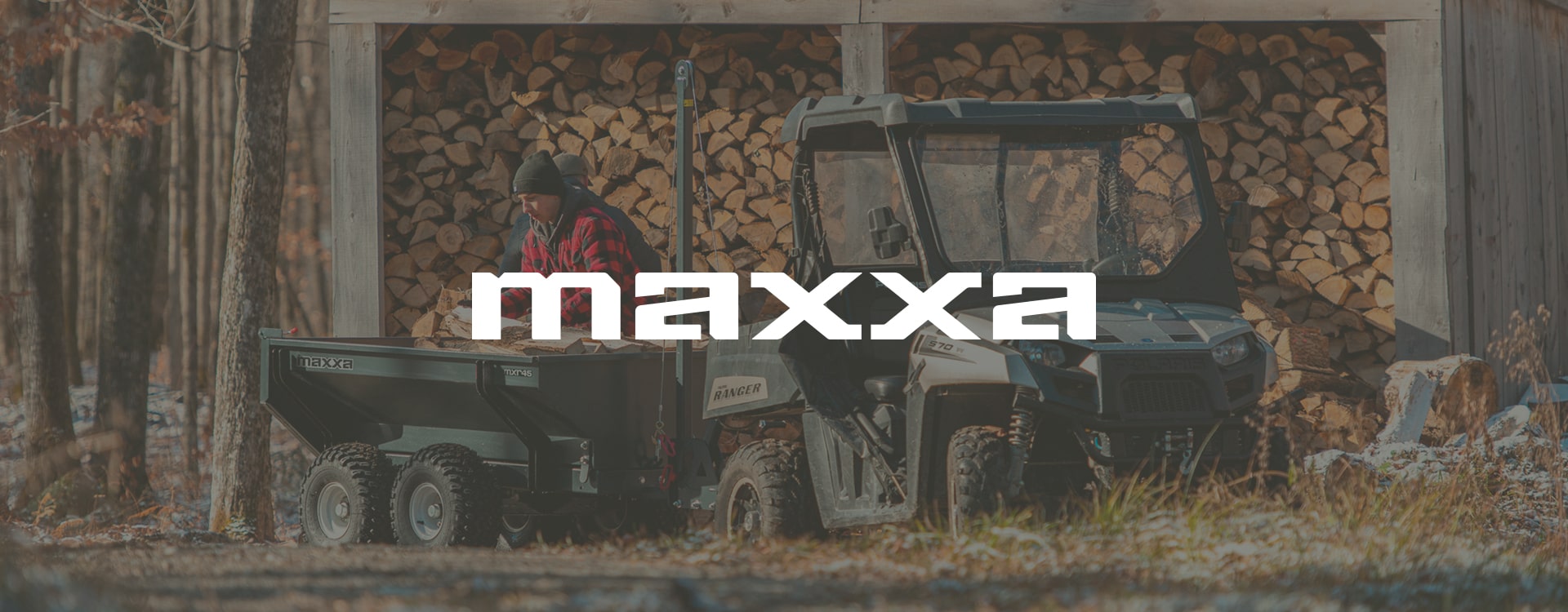 Remorque utilitaire Maxxa MXR45 en action avec un ATV